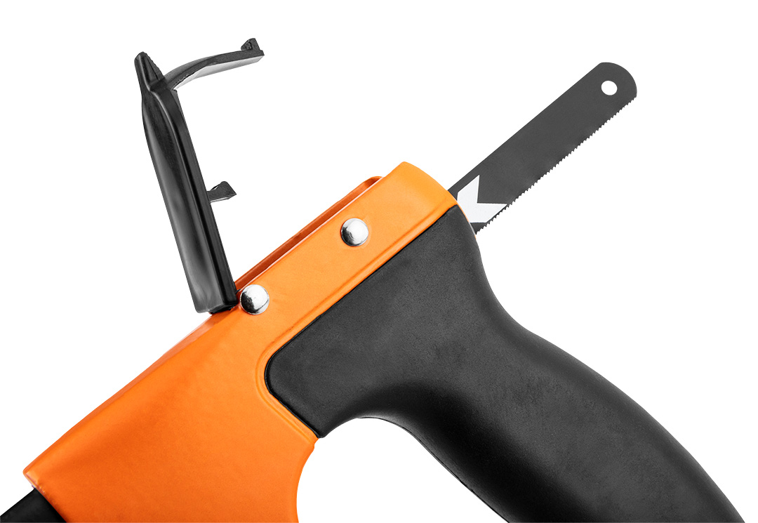 Piła do metalu heavy duty 300 mm z pojemnikiem na brzeszczoty, aluminium, dwukomponentowy uchwyt - obrazek 7